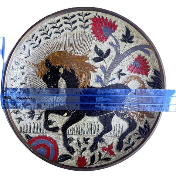 Solid Brass Enesco Plate - Unicorn - Picture 6 of 7
